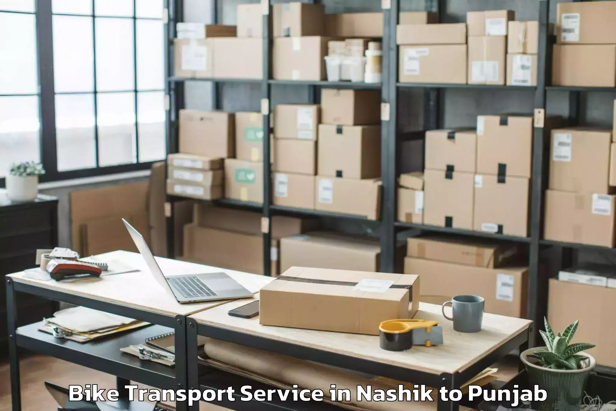 Book Nashik to Mukerian Bike Transport Online